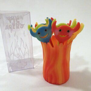 NEW PYLONE PARIS BRAND MULTI-COLORED DEVIL SATAN COCKTAIL APPETIZER PICK SET
